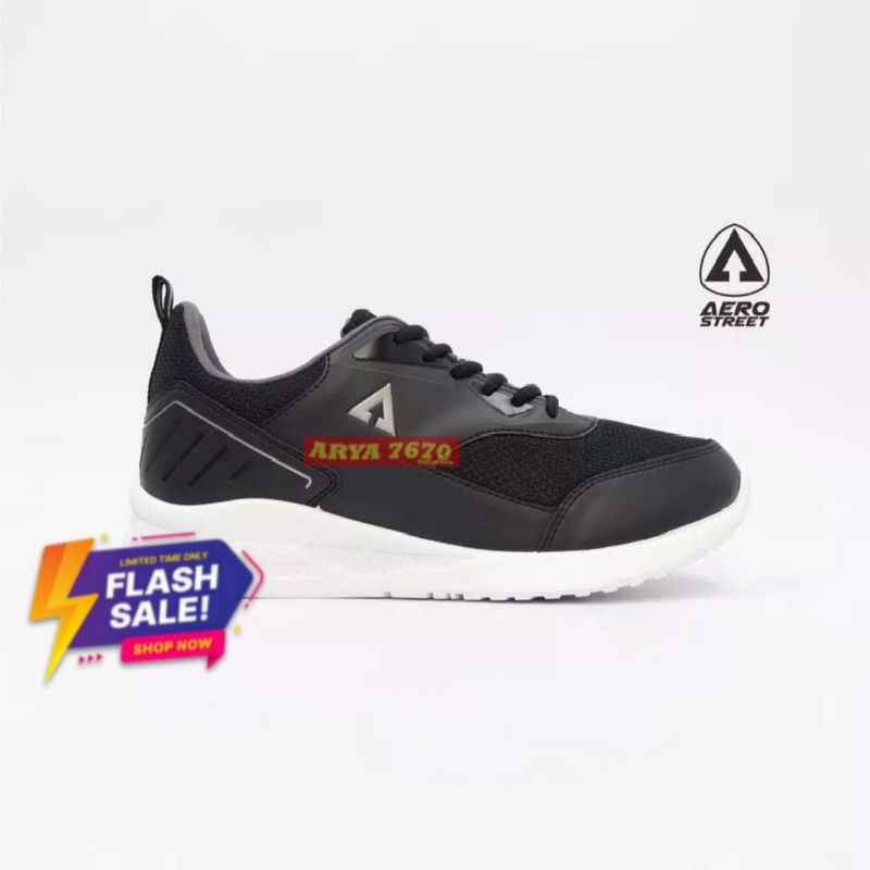 [PROMO] Aerostreet 35-42 Tiger Hitam Abu- Sepatu Sneakers Casual Sport Sekolah Pria Wanita