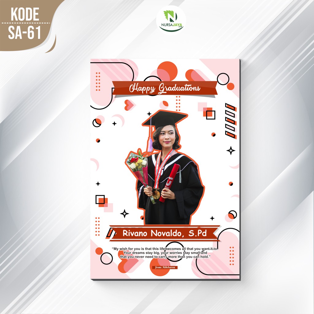 Custom Kado Hadiah Hiasan Dinding Wisuda Graduation UlangTahun Pernikahan Foto Murah Wall Decor - SA