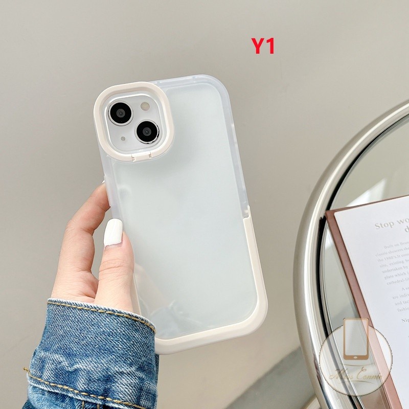 2 in 1 Soft Case TPU Fluorescent Stand Holder Kickstand Cover IPhone 11 13 12 Pro MAX 7Plus 8Plus XR X XS MAX 2 in 1