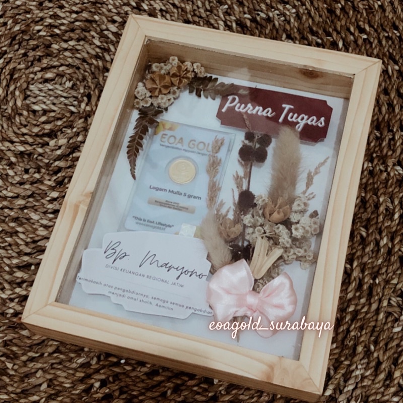Gift Rustic / Frame Hias bunga Kering / Frame 3D / bingkai 3D hias/Aesthetic frame