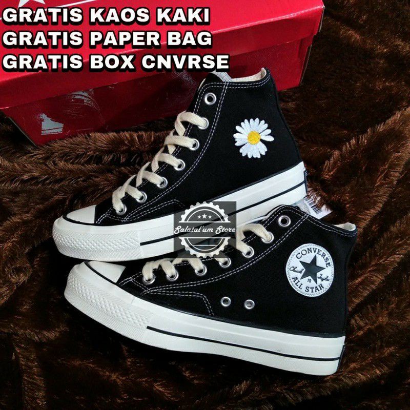 TERBARU CONVERSE PEACE MINUS ONE BLACK HIGH (BISA COD) TERLARIS