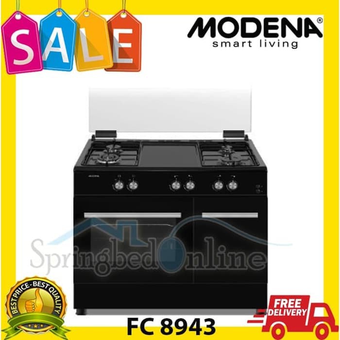 Freestanding Cooker MODENA - FC 8943 Black FREE GRILL PLATE GP 4121