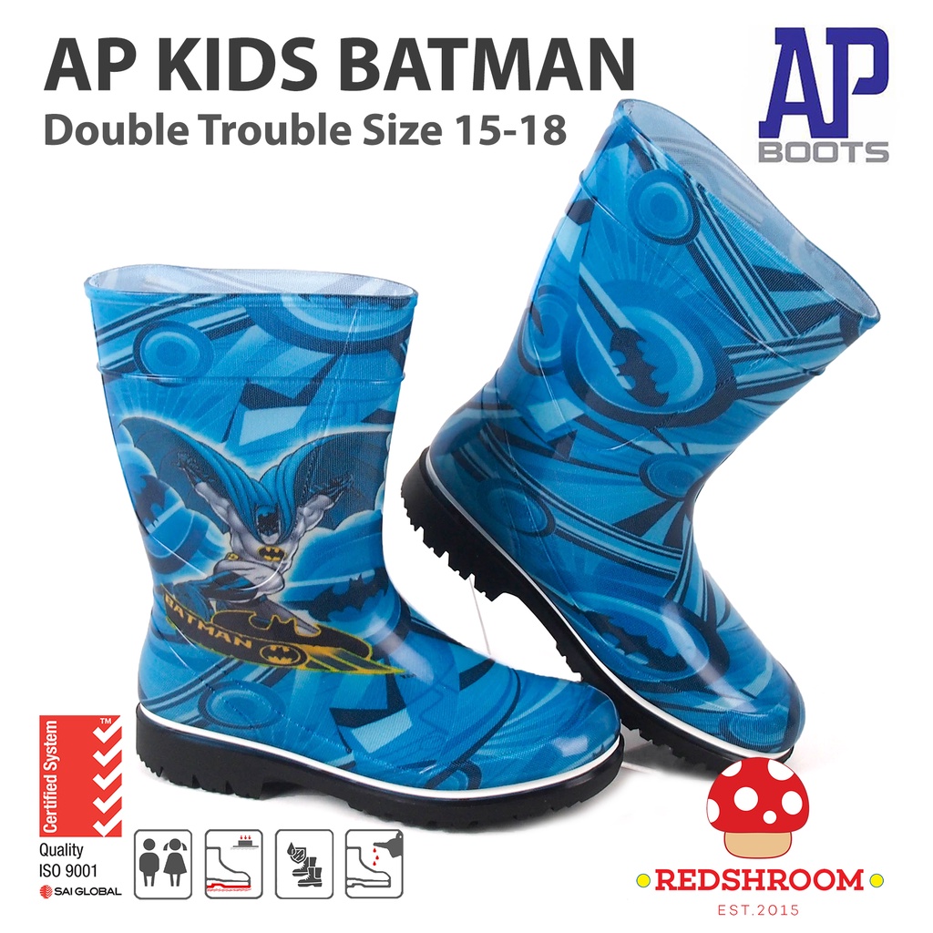 Sepatu Boot Anak AP BOOTS BATMAN Double Trouble - Sepatu Boot Karet