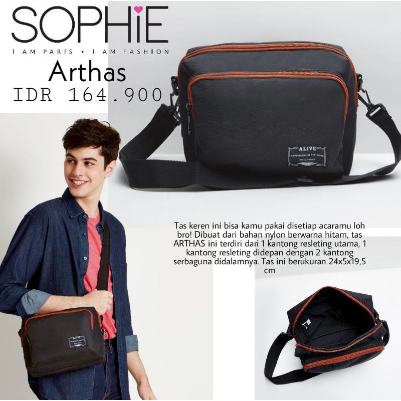 Tas Selempang Pria Keren Tas Depan Cowok Resleting Banyak Terbaru Original Sophie Paris