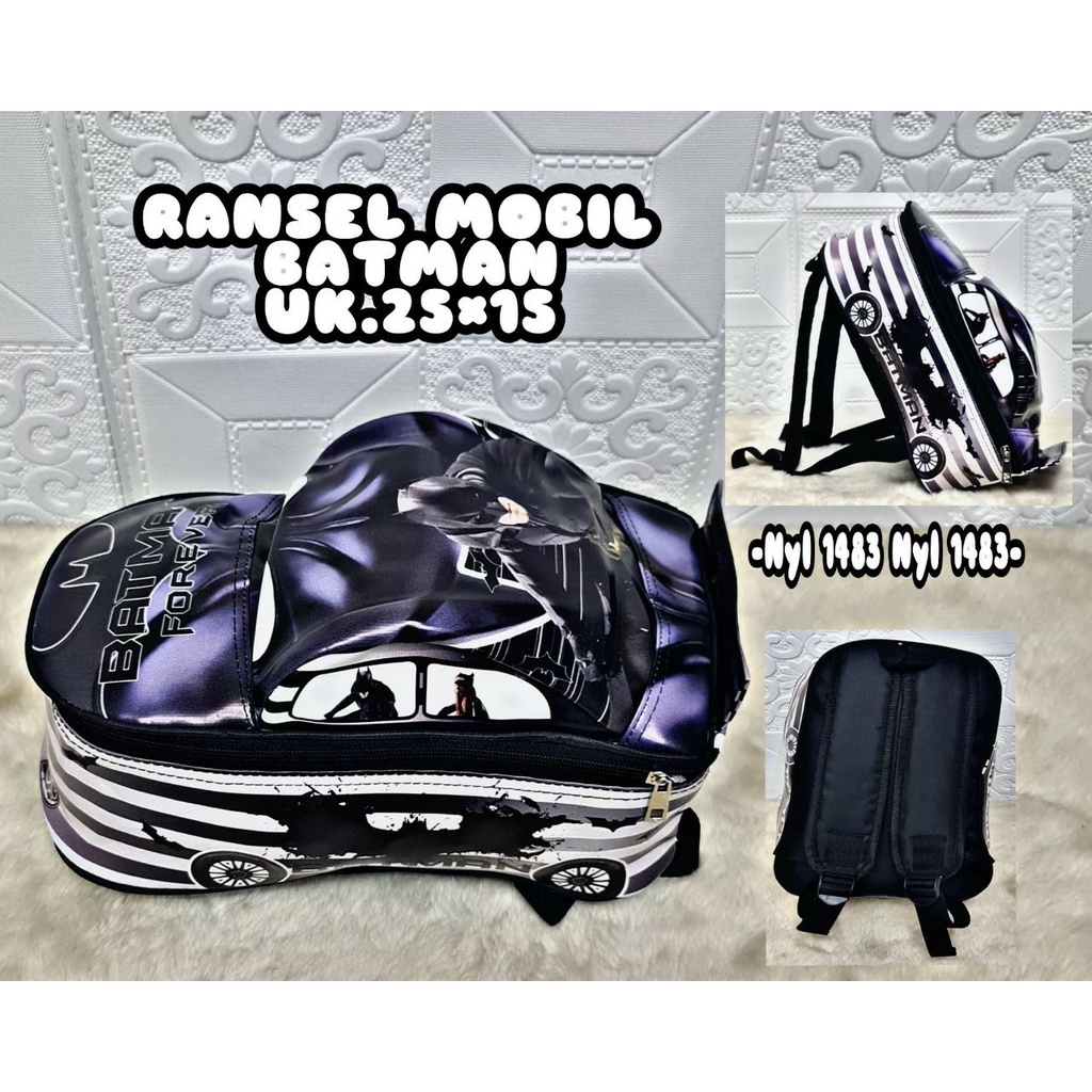 KSO_BAG - Tas Ransel Anak Laki-Laki Terbaru 2021 Kekinian Backpack Carakter Mobil SUPER HERO Termurah