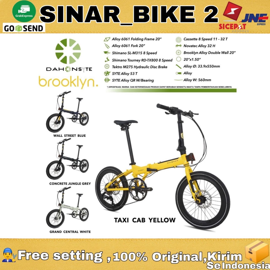 Dahon Sytee Brooklyn Sepeda Lipat 20 Inch Hidraulik