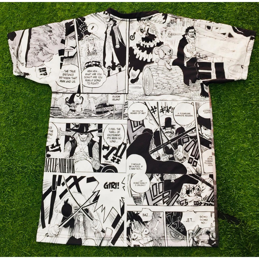 Tshiet Dracule Mihawk Fullprint anime Onepiece Premium Dryfit Anime Manga