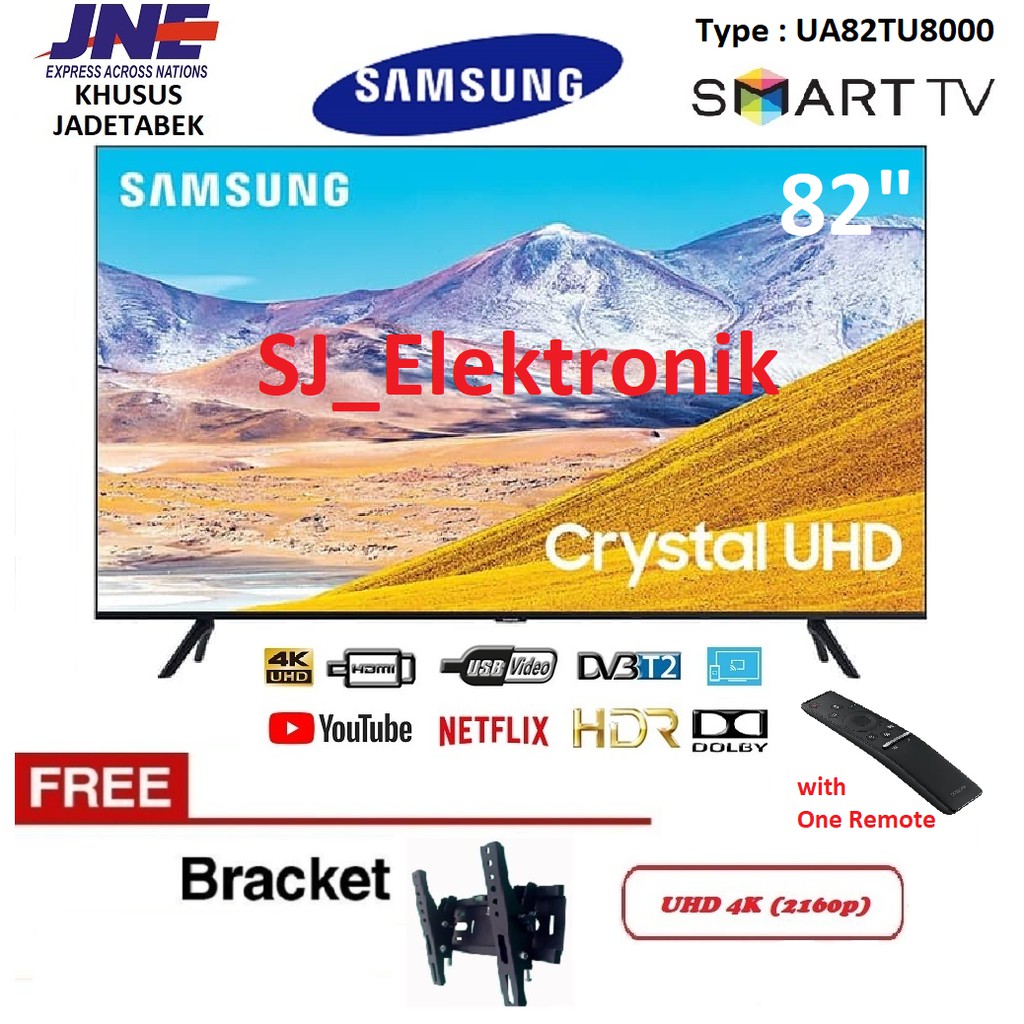 Free Braket LED TV Samsung 82 Inch UA82TU8000 - 82TU8000 UHD4K SmartTV