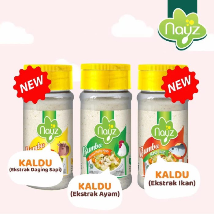 

Marhies- Nayz Bumbu Kaldu Mpasi Bubuk Non Msg 100Gr Varian Rasa - Ayam