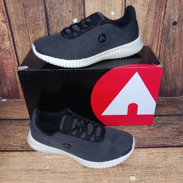 SEPATU OLAHRAGA RUNNING PRIA (Airwalk) HITAM - FAIRY | SEPATU OUTDOOR COWOK | SEPATU SEKOLAH