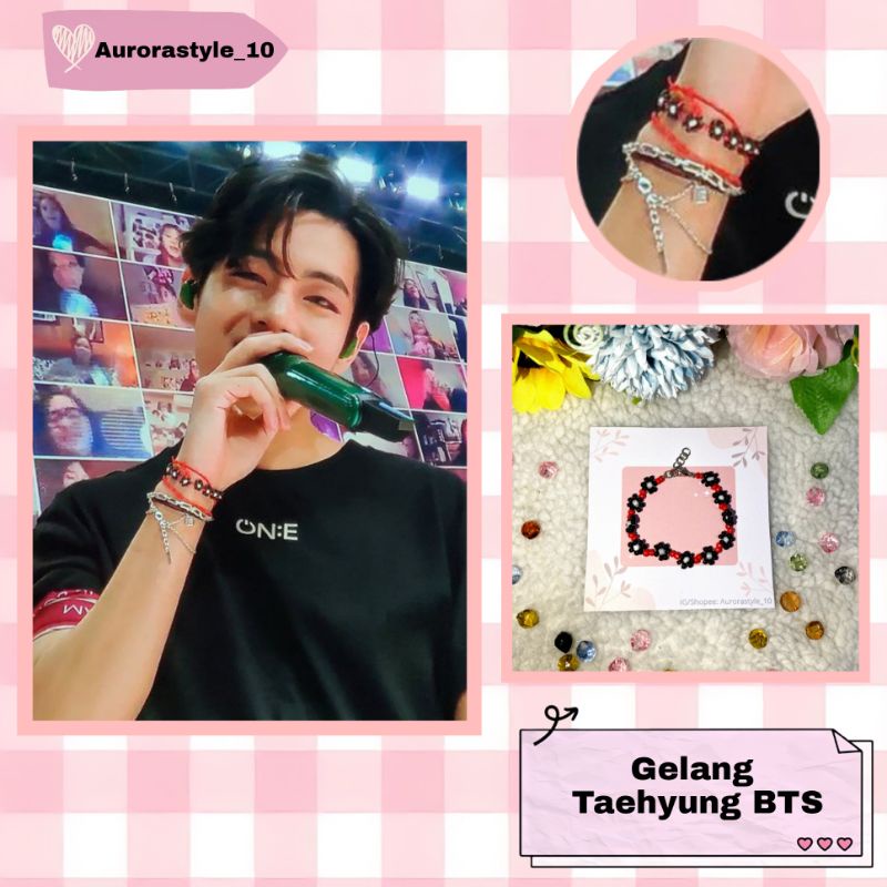 BTS Taehyung Bead Accessories /Aksesoris Manik V BTS / Kalung / Gelang / Cincin / Korean Style