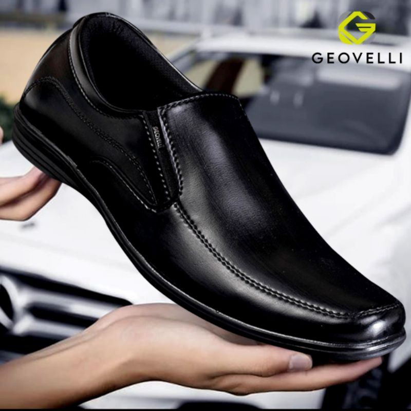 Sepatu Pria kerja Kantor Pantofel Formal Kerja Dinas Pesta Kulit Swedian Asli Hitam Murah