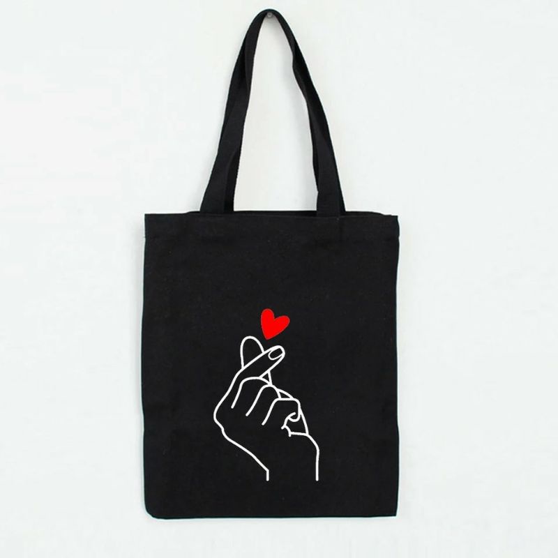 Arifirn Tanda Cinta - Tas Tote Bag Wanita (Resleting).