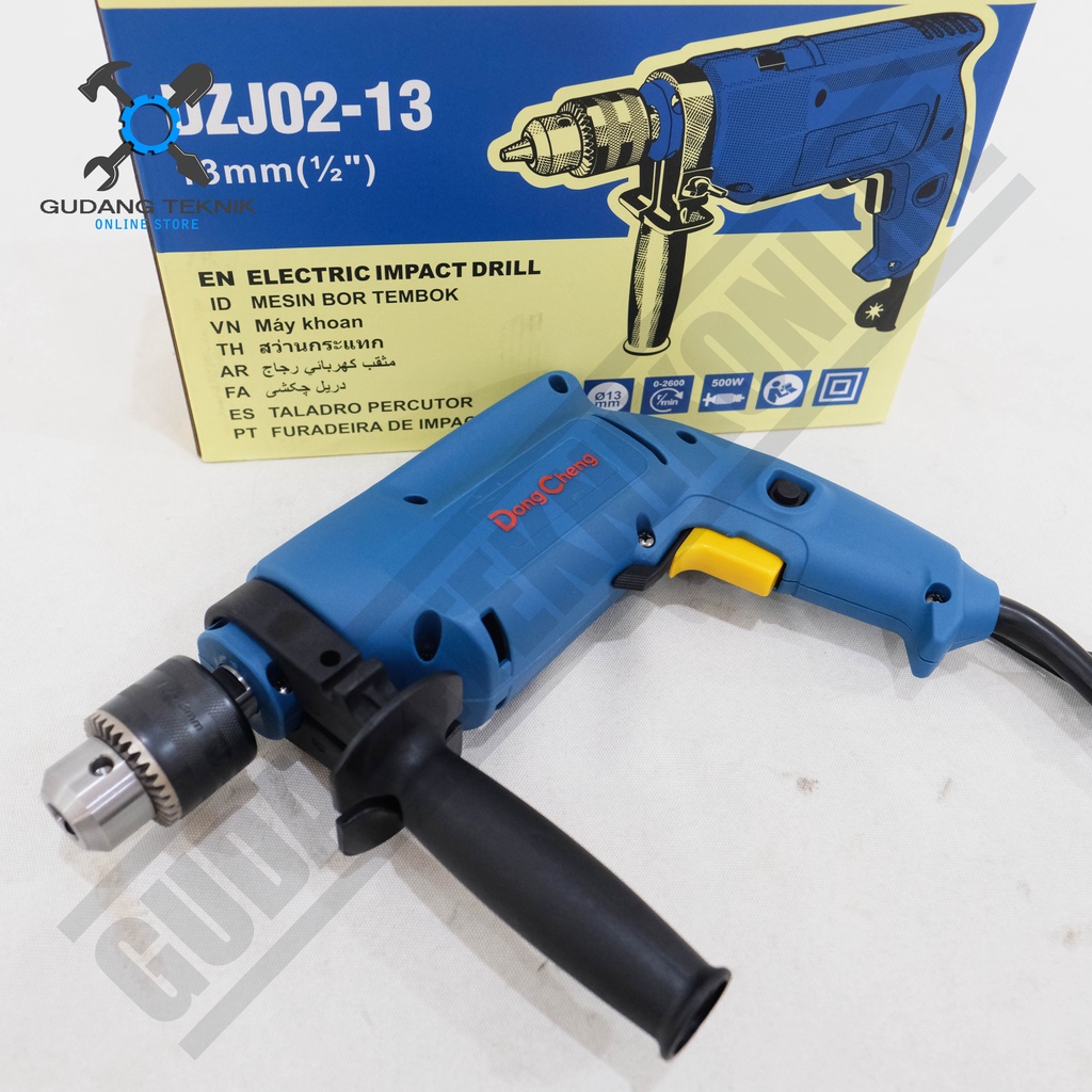 DongCheng DZJ02-13 / Mesin Bor Tangan Dong Cheng DZJ 02-13 - Impact Drill 13mm DongCheng DZJ0213