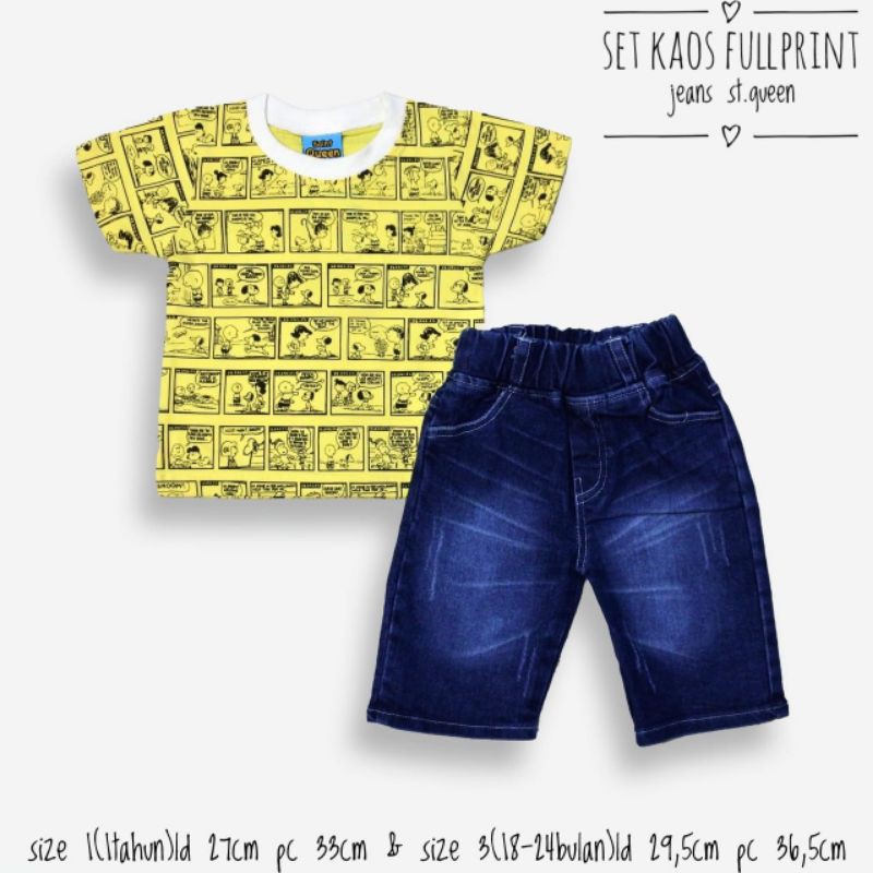 setelan jeans anak saint queen komik