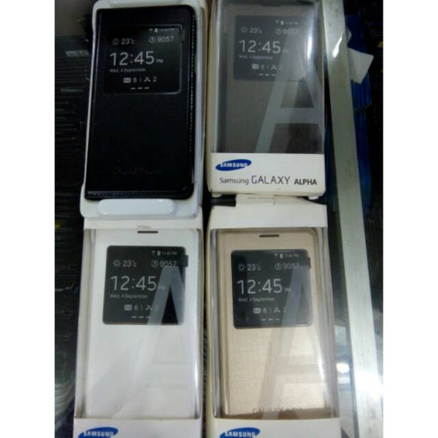 Flipcover kulit Samsung galaxy alpha