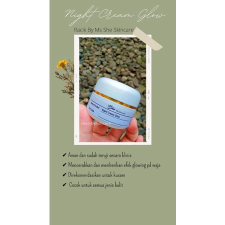 (RACIK APOTEKER) NIGHT CREAM GLOW by Ms She Skincare