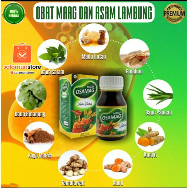 Madu Osamag Obat Herbal Maag Gerd Asam Lambung Alami Asli Original Grosir dan Eceran