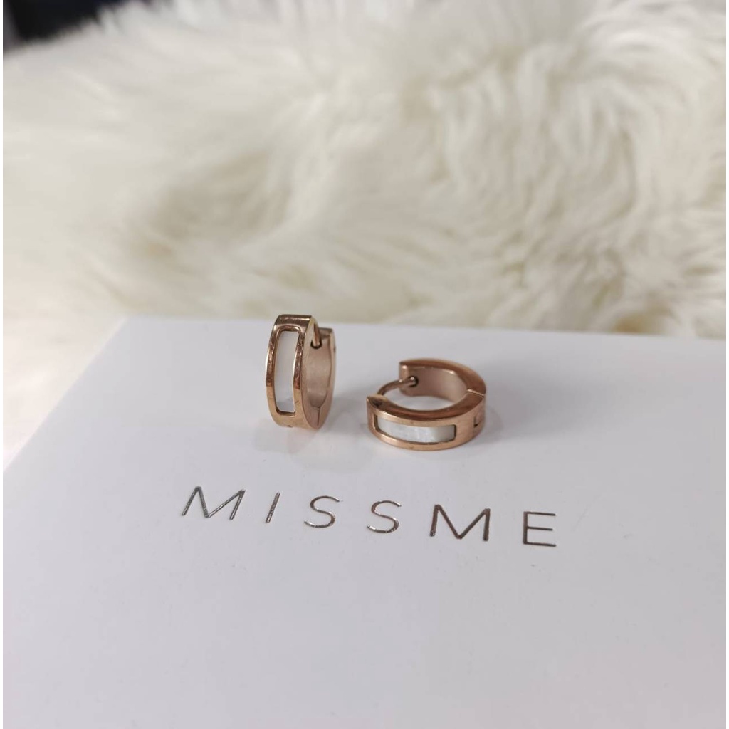 anting klip titanium simple minimalis + box