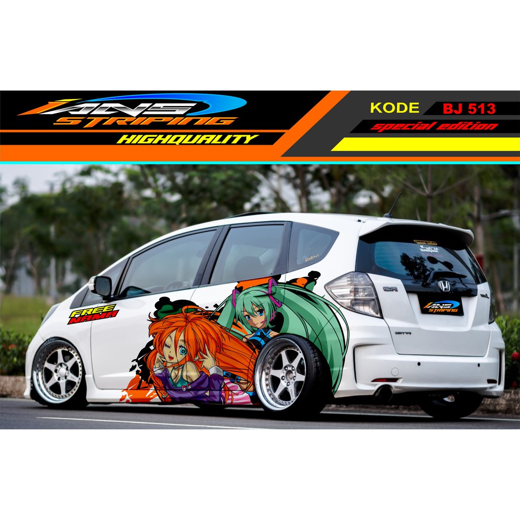 STICKER VARIASI MOBIL HONDA JAZZ BRIO SIGRA YARIS AGYA AVANZA / DECAL STICKER MOBIL / VARIASI STIKER