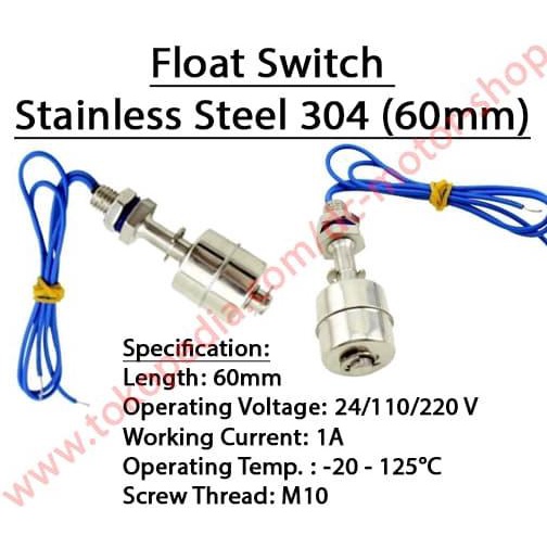 Stainless Steel Water Level Sensor Float Switch 60mm
