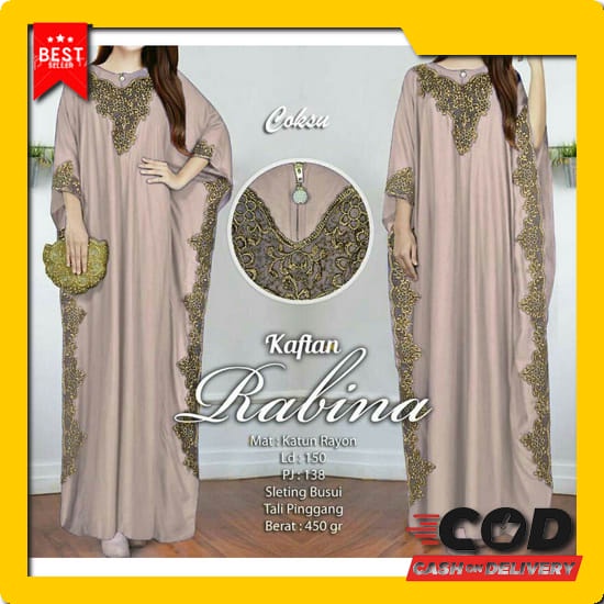 Kaftan Muslim Rayana Wanita Terbaru Murah Dress Syari Remaja Perempuan Mewah Terkini - Kaftan Kondan