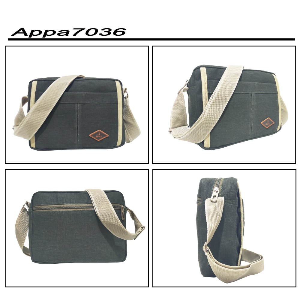 Tas Slempang Canvas pria wanita sling bag gaul Vintage Classic  Shoulder Bag APPA7036