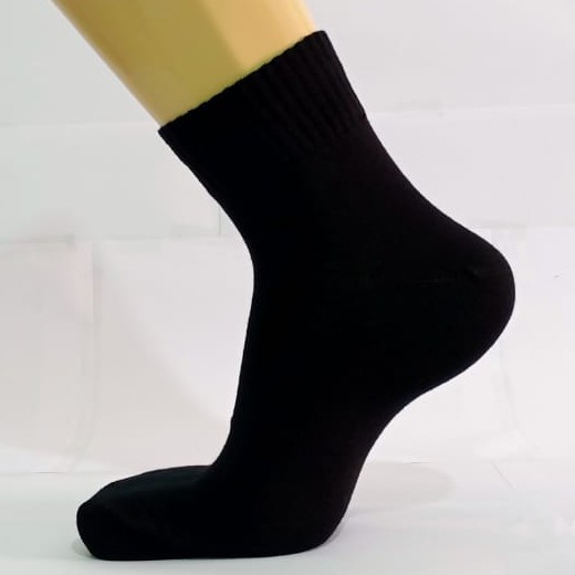 Perpasang Kaos Kaki Tebal Bahan Pe/Kaos Kaki Ankle Sport Feliq-HITAM