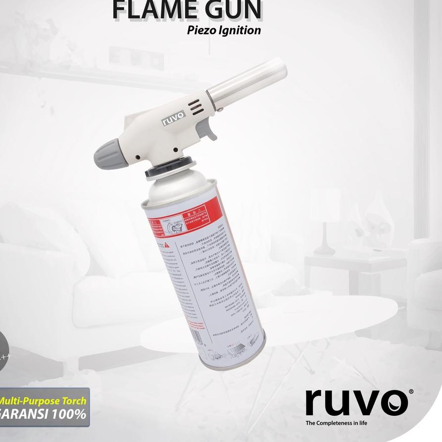 ➲ Ruvo FLAME GUN torchgun flow blow torch gun portable korek api pemantik gas alat bakar bbq sushi ♫