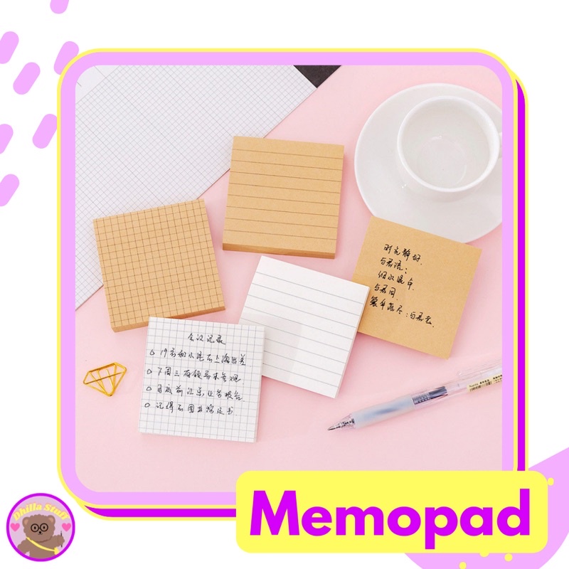 

Dhilla Stuff - Kraft or White Paper Mini Memopad / sticky notes