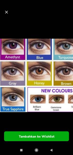 Freshlook alcon fresh look softlens warna kadar air tinggi lembut