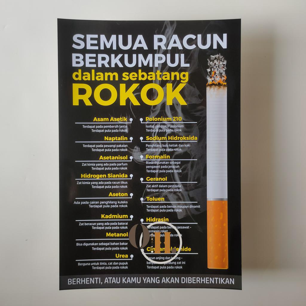 Poster Semua Racun dalam Rokok - Poster Bahaya Rokok