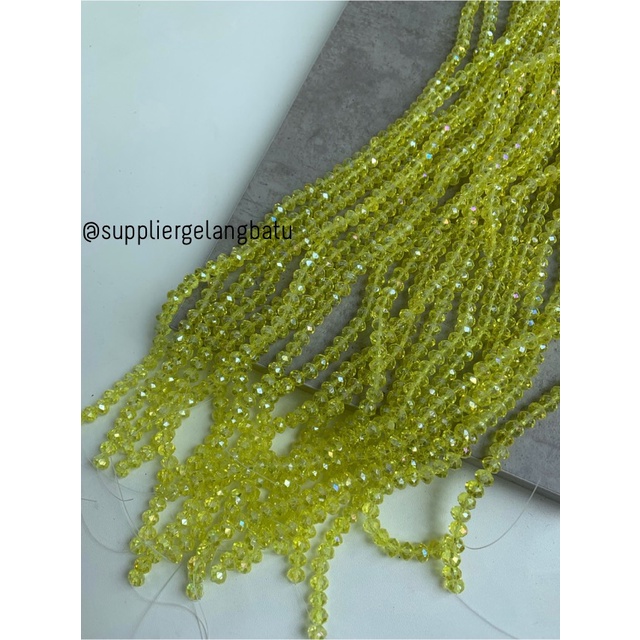 Crystal Ceko kilap 6mm yellow quartz kuarsa kuning bening kristal acc