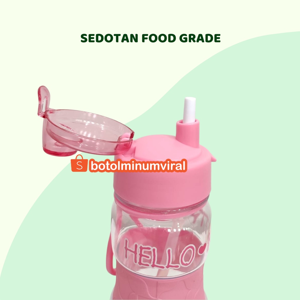 Botol Minum Viral Karakter Anak Sekolah TK SD Sedotan BPA FREE Import Kartun Suvenir Hadiah Kado