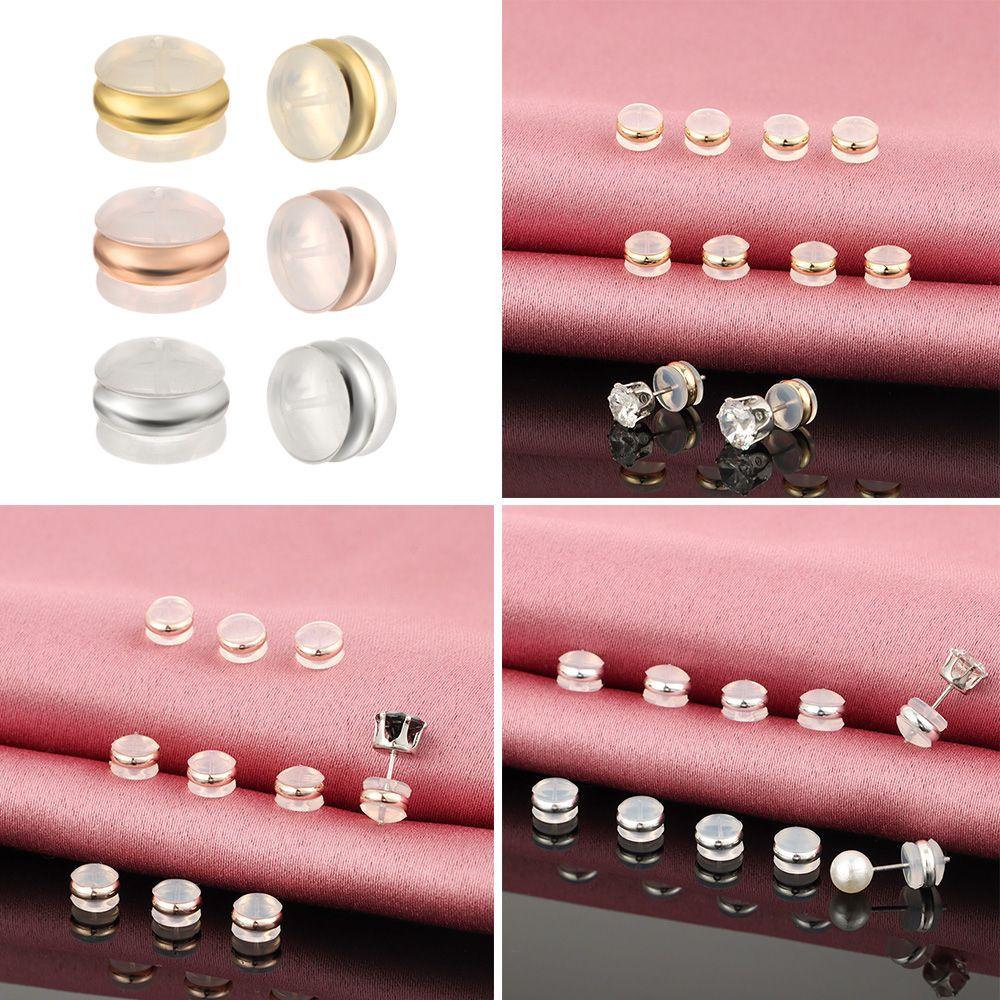 Lily 10Pcs Karet Telinga Kembali Aksesoris Cincin Anting Giwang