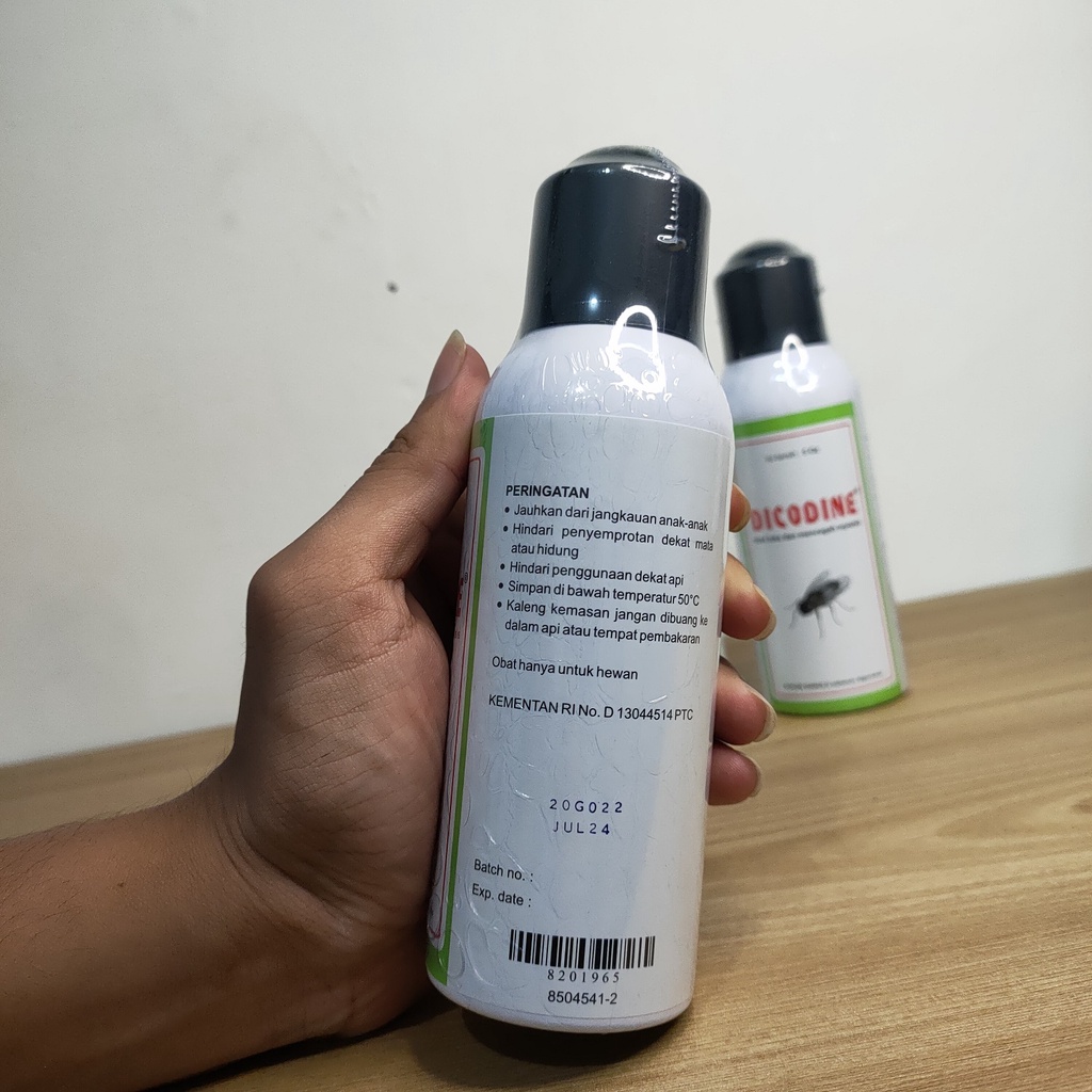 DICODINE Spray mirip GUSANEX | Obat LUKA Belatung ANTI LALAT Pencegah dan obat MYASIS hewan kucing Sapi Kambing Domba Kuda dll | Gusanex Mini I MEDION | Apoternak | PREMIX TERNAK