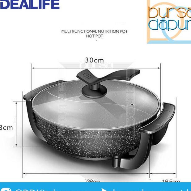 Idealife Electric Grill / Shabu - Panci Shabu Shabu Listrik IL - 116A