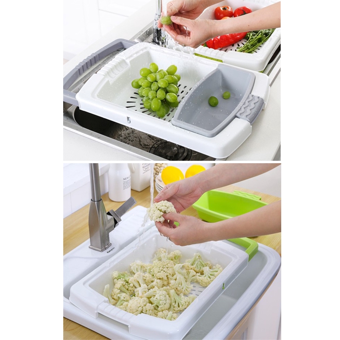 Adda Home - Talenan Wastafel Alas Pemotong Sayur 2 in 1 - UPGRADED