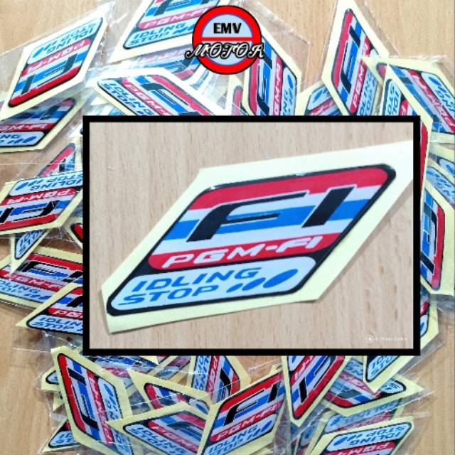 Emblem sticker timbul FI IDLING STOP thailook