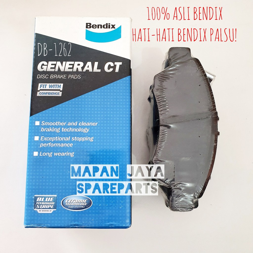 BENDIX BRAKE PAD - KAMPAS REM DEPAN BRIO (2013-2021) / JAZZ (2004-2007) - DB 1262