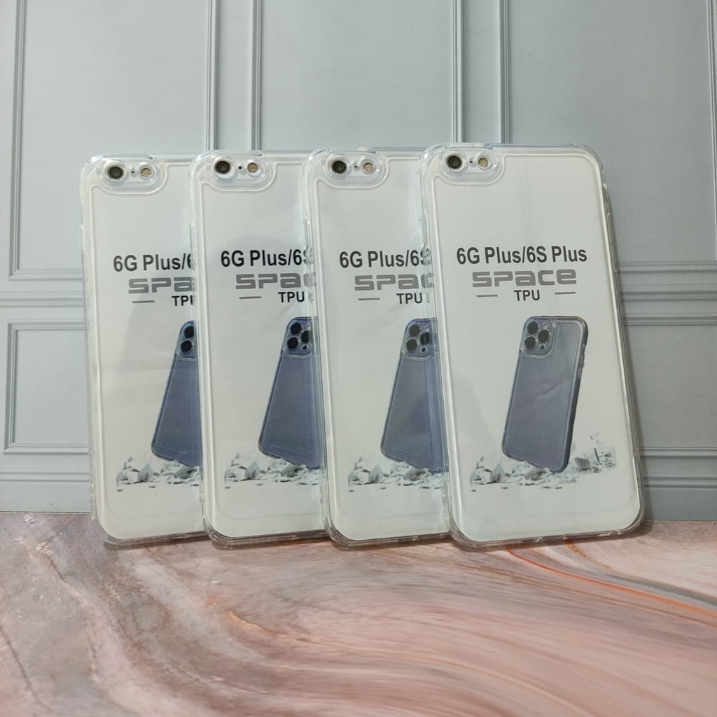 SoftCase For IP 6 7 8 6 Plus 7 Plus 8 Plus Case Bening Clear SPACE TPU Jelly White_Cell