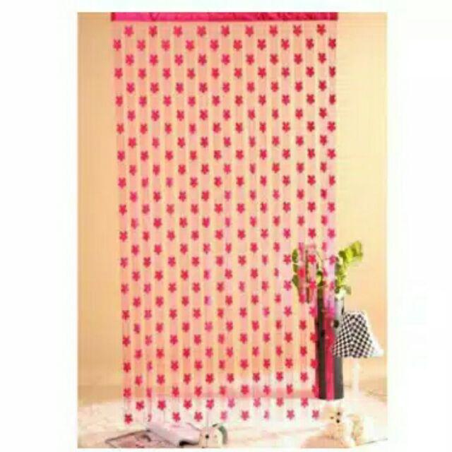 Dbs - G068 Tirai Motif Bunga / Tirai Bunga Benang / Tirai Pintu / Tirai Jendela / Dekorasi Rumah