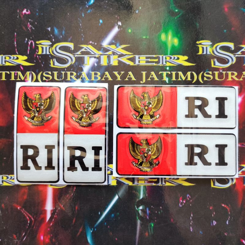 

stiker timbul RI Indonesia timbul tebal