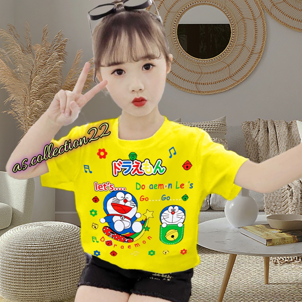 kaos anak karakter doraemon//1-10 tahun