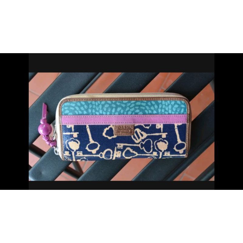 Fossil Authentic Keyper Sekeleton Keys Long Wallet 2nd