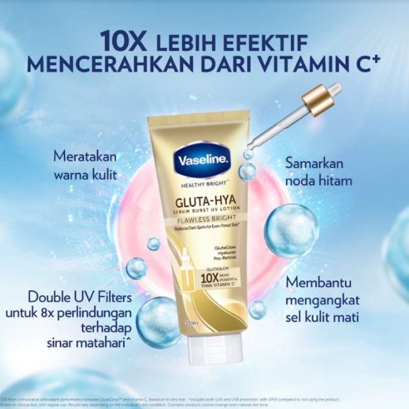 Vaseline Healthy Gluta-Hya Serum Bright  Flawless Bright &amp; Dewy Radiance 200ML