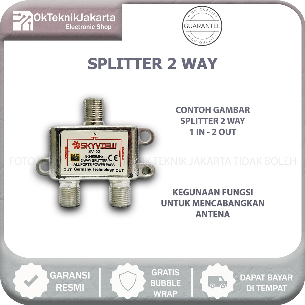 Splitter Skyview 2 Way 2x1