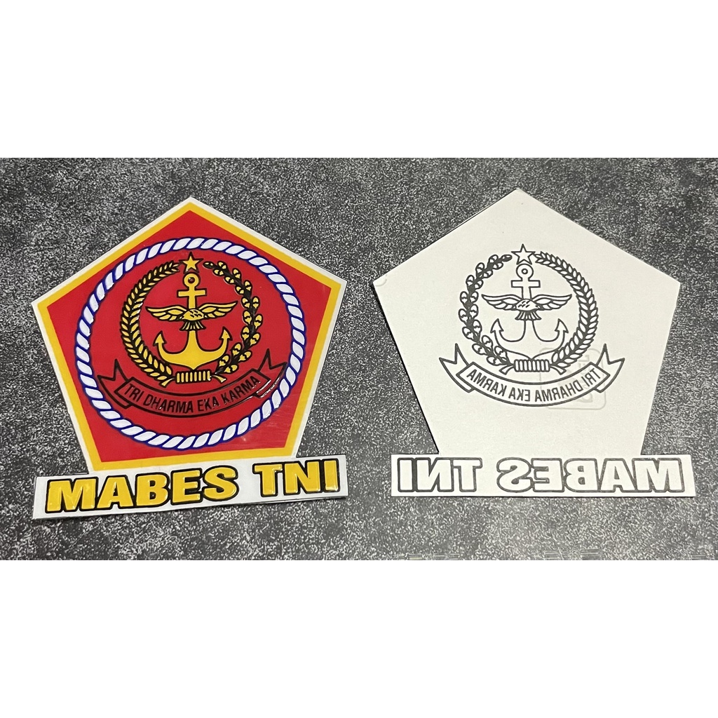 Stiker Mabes TNI (Tempel Dalam) | Sticker Mabes TNI | Stiker Mobil Kaca