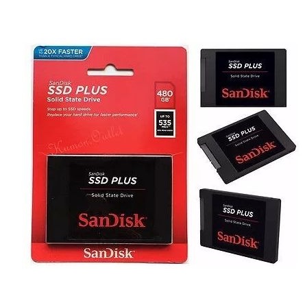 SSD 480GB SanDisk Plus SATA III 2,5inch Resmi