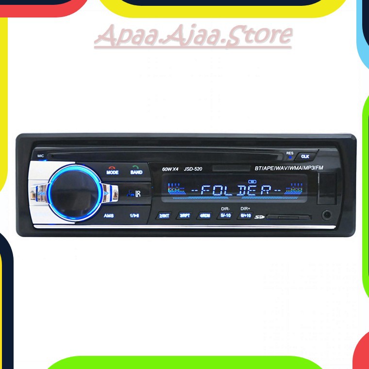 Bayar Ditempat Taffware Tape Audio Mobil Multifungsi Bluetooth USB FM Radio JSD-520